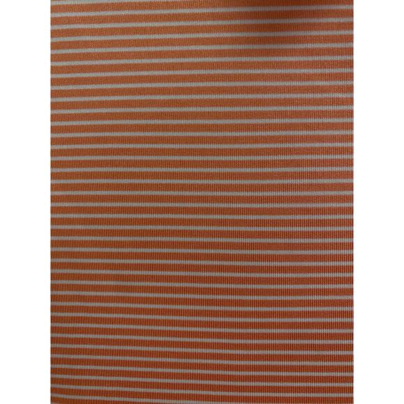 Men’s Polo Shirt Performance Fabric Coral White Stripe Size XL Men’s Activewear - Picture 4 of 5